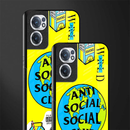 anti social social club x juice wrld glass case for oneplus nord ce 2 5g image-2