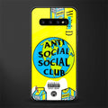 anti social social club x juice wrld glass case for samsung galaxy s10 plus image