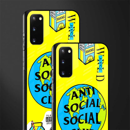 anti social social club x juice wrld glass case for samsung galaxy s20 image-2