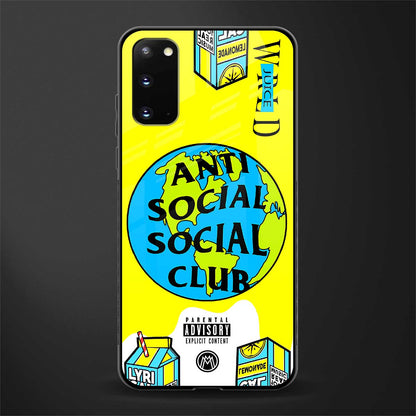 anti social social club x juice wrld glass case for samsung galaxy s20 image