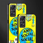 anti social social club x juice wrld glass case for redmi note 11 image-2