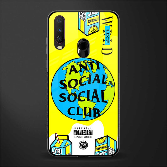 anti social social club x juice wrld glass case for vivo y17 image