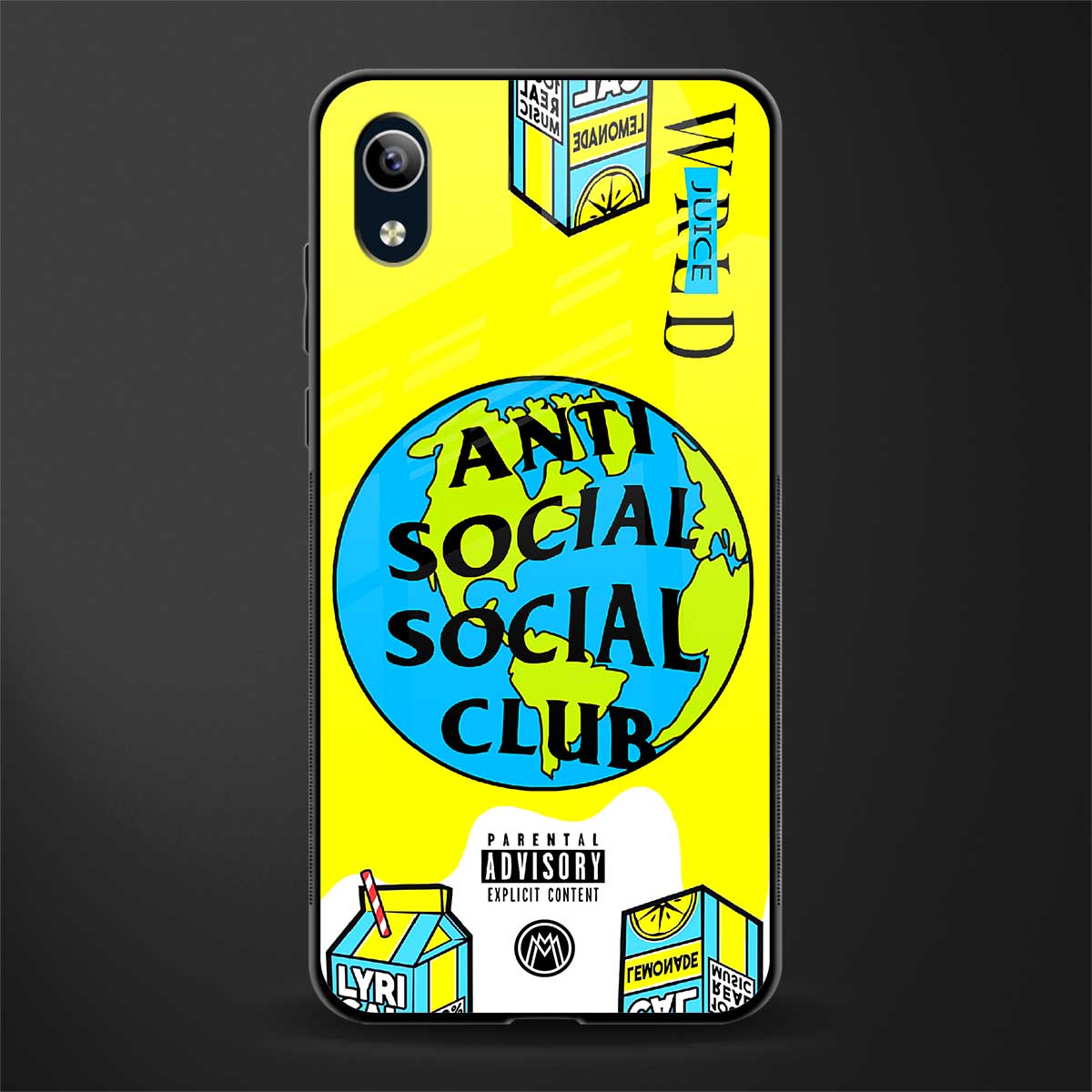 anti social social club x juice wrld glass case for vivo y91i image