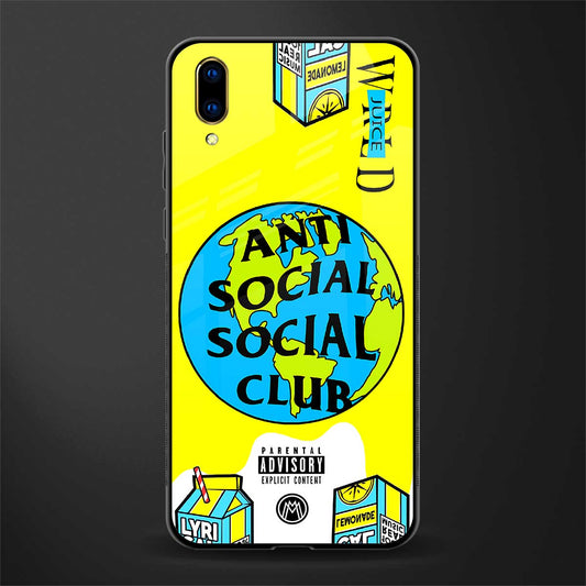 anti social social club x juice wrld glass case for vivo v11 pro image