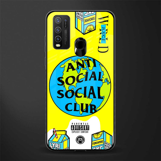 anti social social club x juice wrld glass case for vivo y30 image