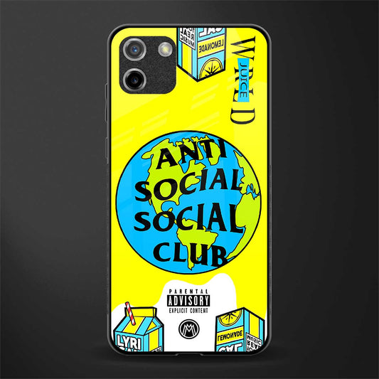 anti social social club x juice wrld glass case for realme c11 image
