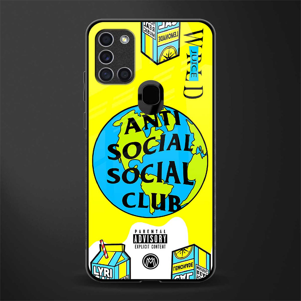 anti social social club x juice wrld glass case for samsung galaxy a21s image