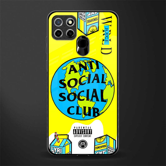 anti social social club x juice wrld glass case for realme narzo 30a image