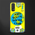 anti social social club x juice wrld glass case for realme narzo 20 pro image
