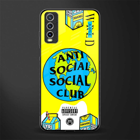 anti social social club x juice wrld glass case for vivo y20 image
