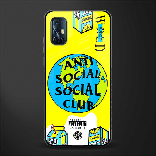 anti social social club x juice wrld glass case for vivo v17 image