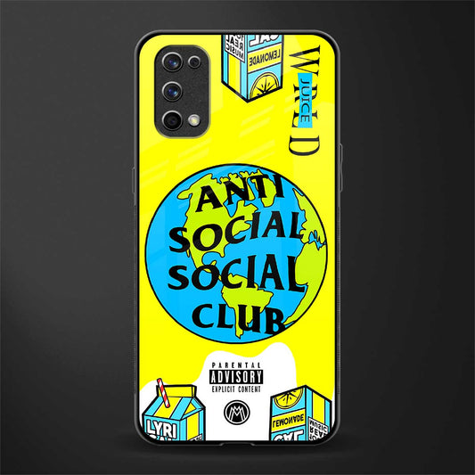 anti social social club x juice wrld glass case for realme 7 pro image