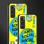 anti social social club x juice wrld glass case for vivo v20 se image-2