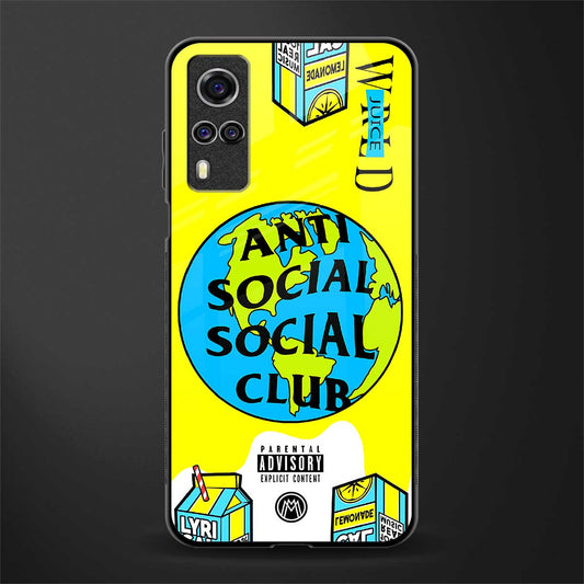 anti social social club x juice wrld glass case for vivo y31 image