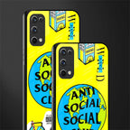 anti social social club x juice wrld glass case for realme x7 pro image-2