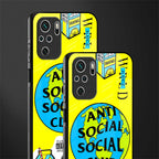 anti social social club x juice wrld glass case for redmi note 10s image-2