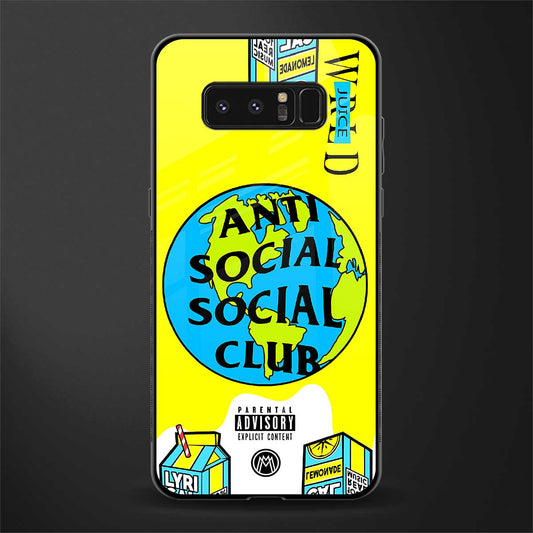 anti social social club x juice wrld glass case for samsung galaxy note 8 image