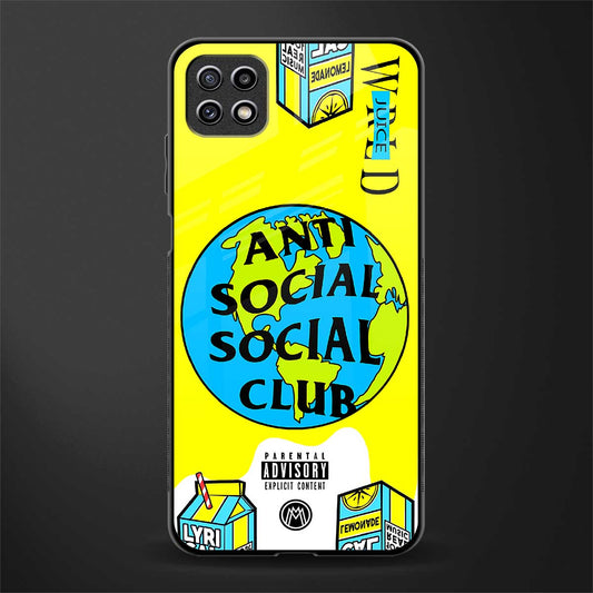 anti social social club x juice wrld glass case for samsung galaxy a22 5g image