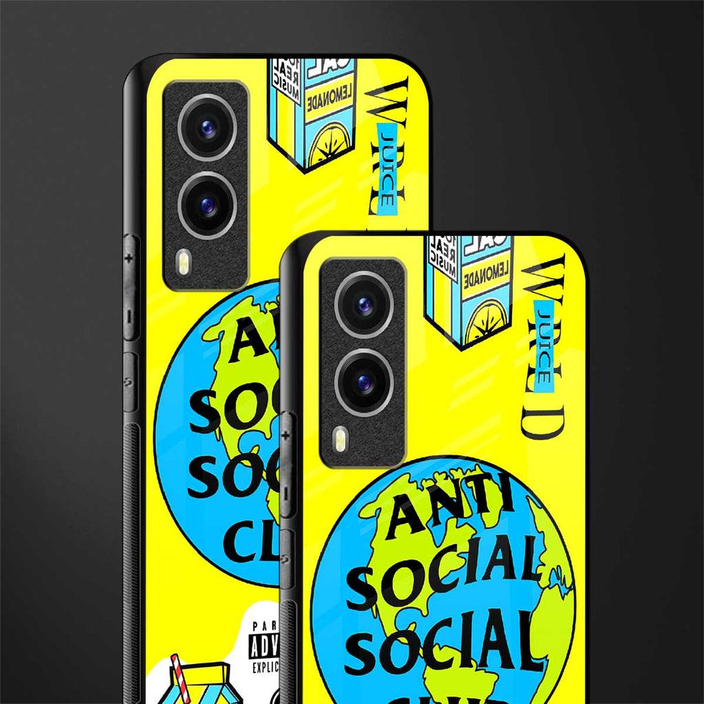 anti social social club x juice wrld glass case for vivo v21e 5g image-2