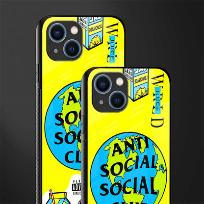 anti social social club x juice wrld glass case for iphone 13 image-2