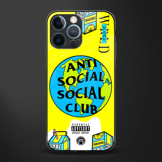 anti social social club x juice wrld glass case for iphone 12 pro image