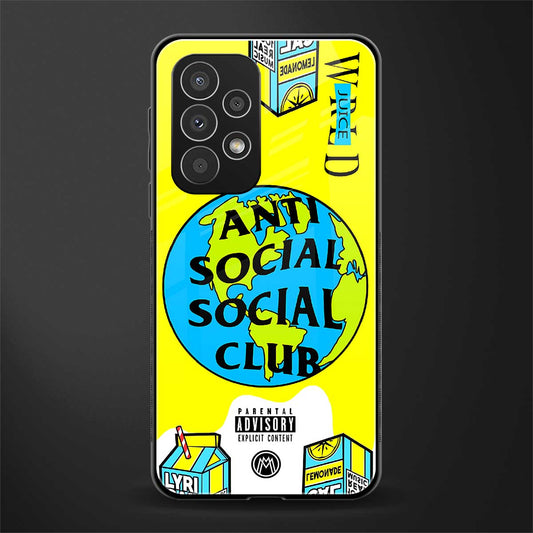 anti social social club x juice wrld back phone cover | glass case for samsung galaxy a23