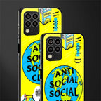 anti social social club x juice wrld back phone cover | glass case for samsung galaxy m33 5g