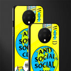 anti social social club x juice wrld glass case for oneplus 7t image-2