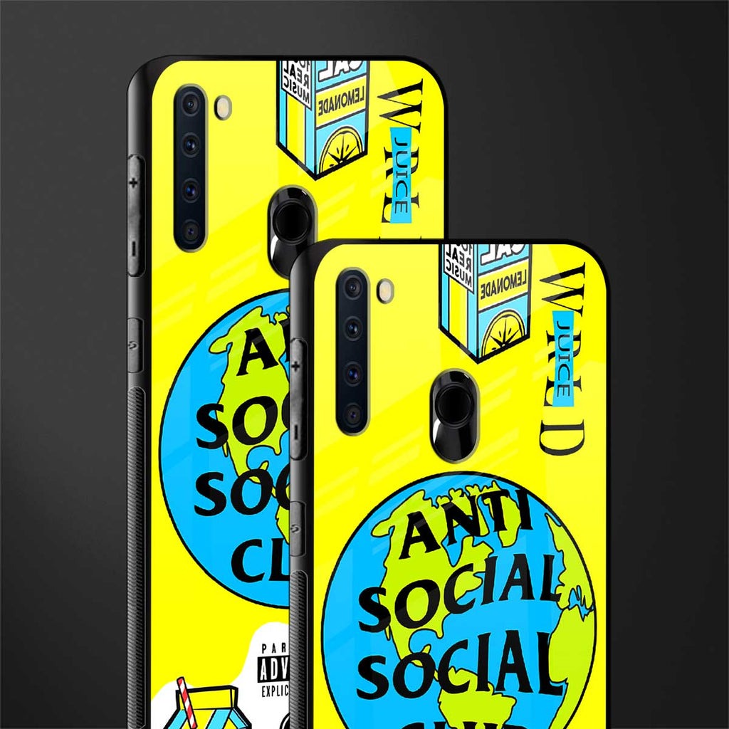 anti social social club x juice wrld glass case for samsung a21 image-2