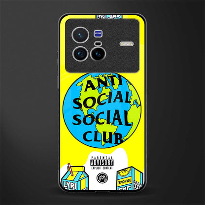 anti social social club x juice wrld glass case for vivo x80 image