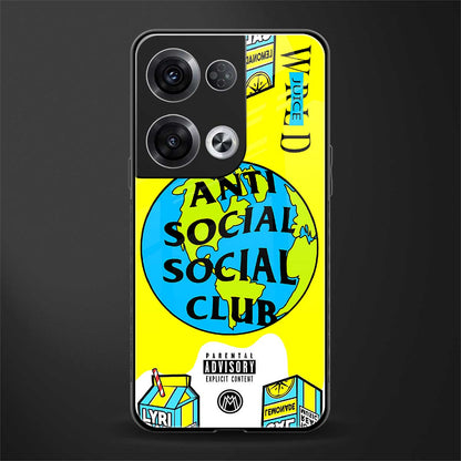 anti social social club x juice wrld back phone cover | glass case for oppo reno 8