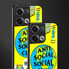 anti social social club x juice wrld back phone cover | glass case for oppo reno 8 pro