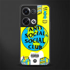 anti social social club x juice wrld back phone cover | glass case for oppo reno 8 pro