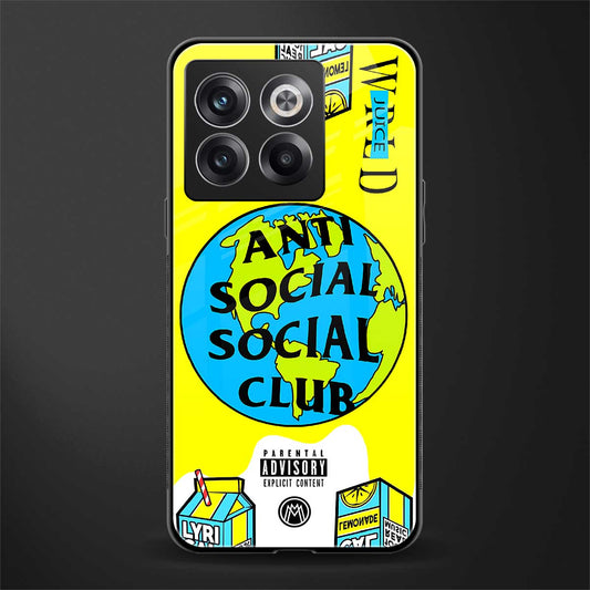 anti social social club x juice wrld back phone cover | glass case for oneplus 10t