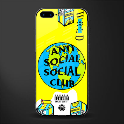 anti social social club x juice wrld glass case for iphone 7 plus image