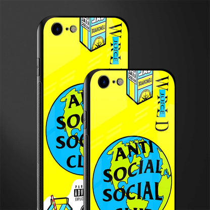 anti social social club x juice wrld glass case for iphone 7 image-2