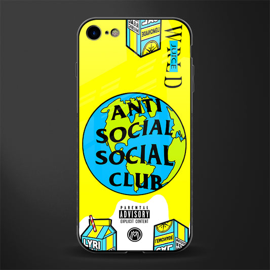 anti social social club x juice wrld glass case for iphone 7 image