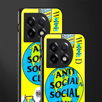anti social social club x juice wrld back phone cover | glass case for oneplus 11