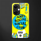 anti social social club x juice wrld back phone cover | glass case for oneplus nord ce 3 lite