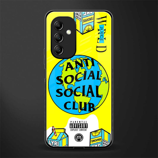 anti social social club x juice wrld back phone cover | glass case for samsung galaxy a14 5g