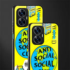 anti social social club x juice wrld back phone cover | glass case for realme c55