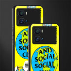 anti social social club x juice wrld back phone cover | glass case for iQOO 9 Pro