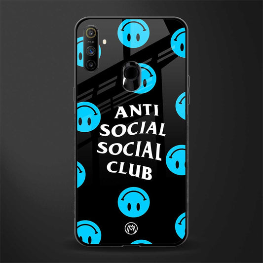 anti social social club x smileys glass case for realme narzo 20a image