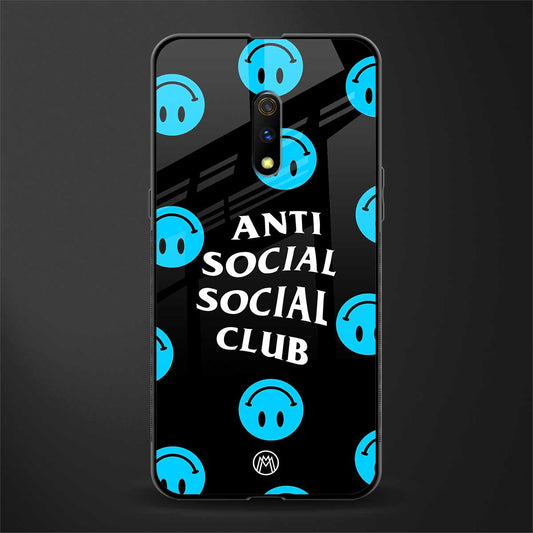 anti social social club x smileys glass case for oppo k3 image