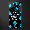 anti social social club x smileys glass case for oppo f11 image