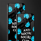 anti social social club x smileys glass case for vivo s1 pro image-2