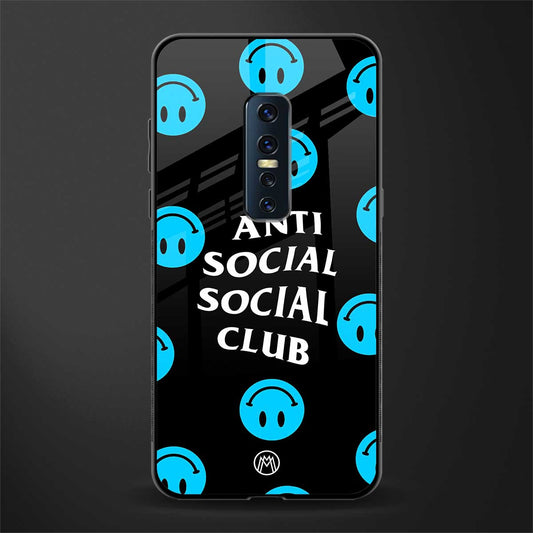anti social social club x smileys glass case for vivo v17 pro image