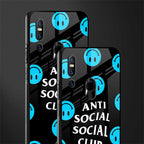 anti social social club x smileys glass case for vivo v15 image-2