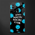 anti social social club x smileys glass case for vivo v15 image