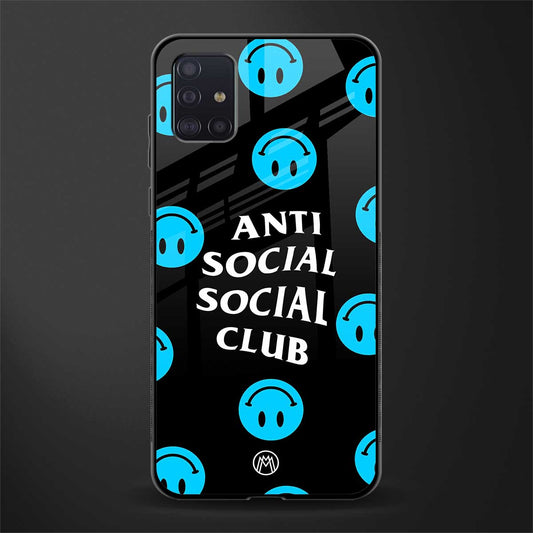anti social social club x smileys glass case for samsung galaxy a71 image